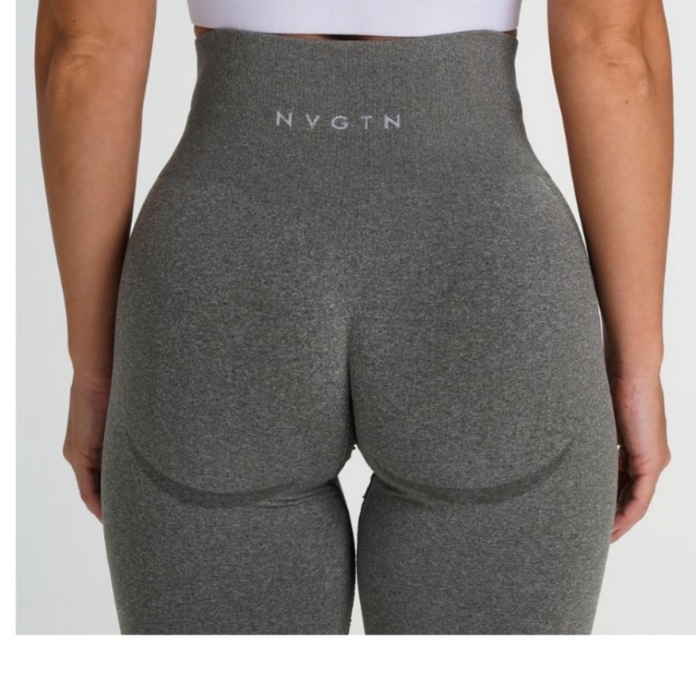 Nvgtn leggings- speckled black and green khaki - Picture 2 of 3
